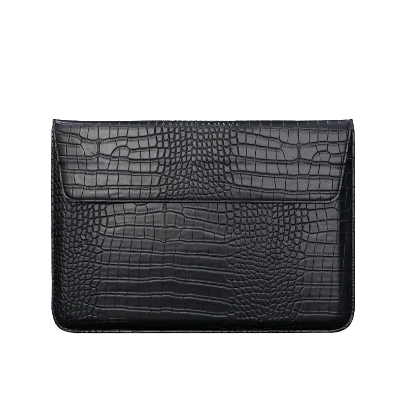 crocodile leather laptop sleeve