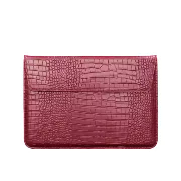 crocodile leather laptop sleeve