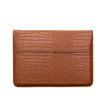 crocodile leather laptop sleeve